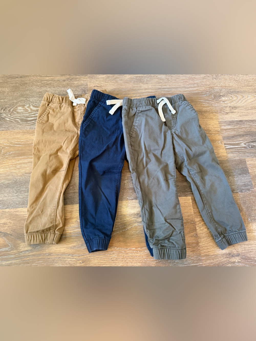 Cat & Jack Jogger Set in Navy, Tan, and Olive